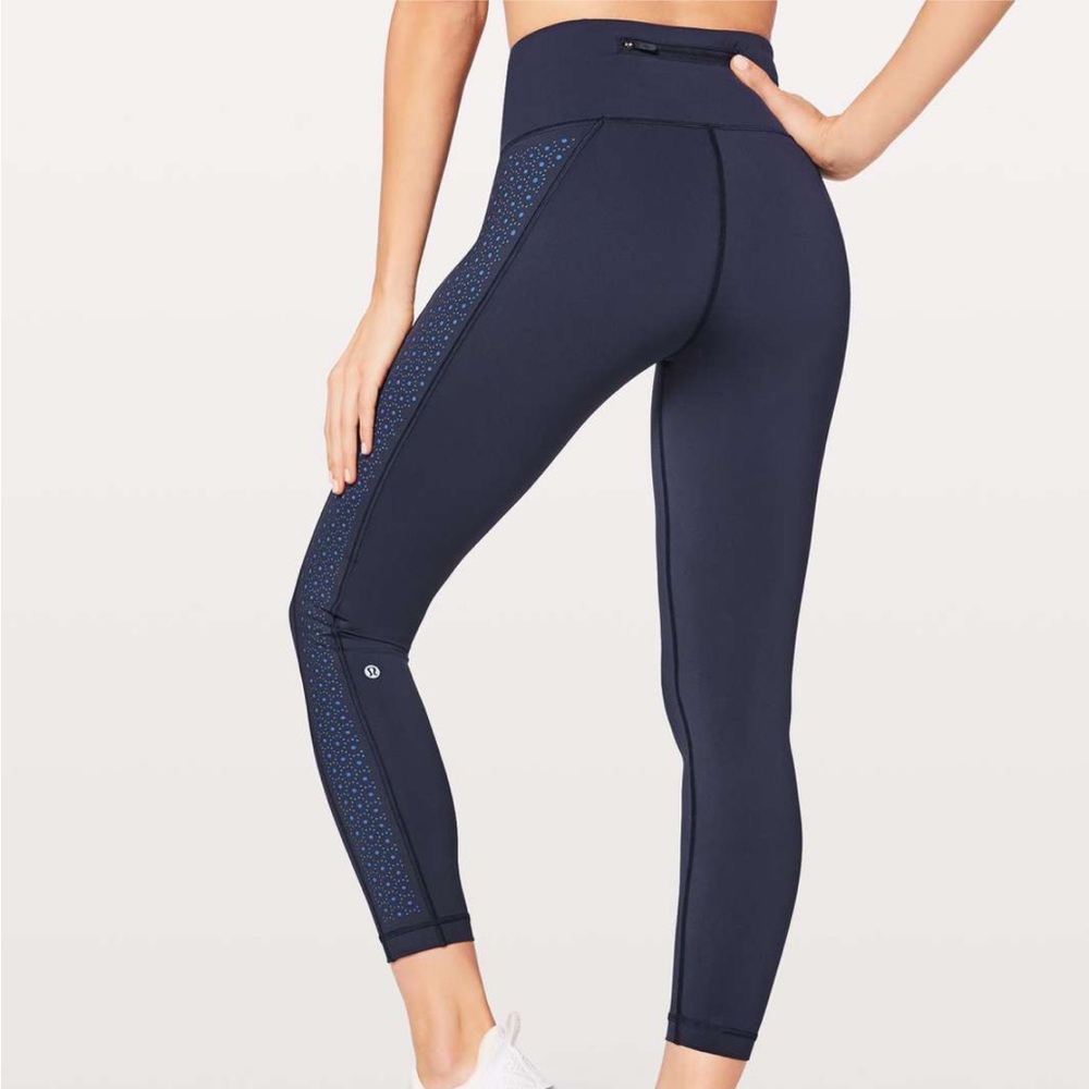 lululemon Color Me Quick 7/8 leggings (Navy Blue)
